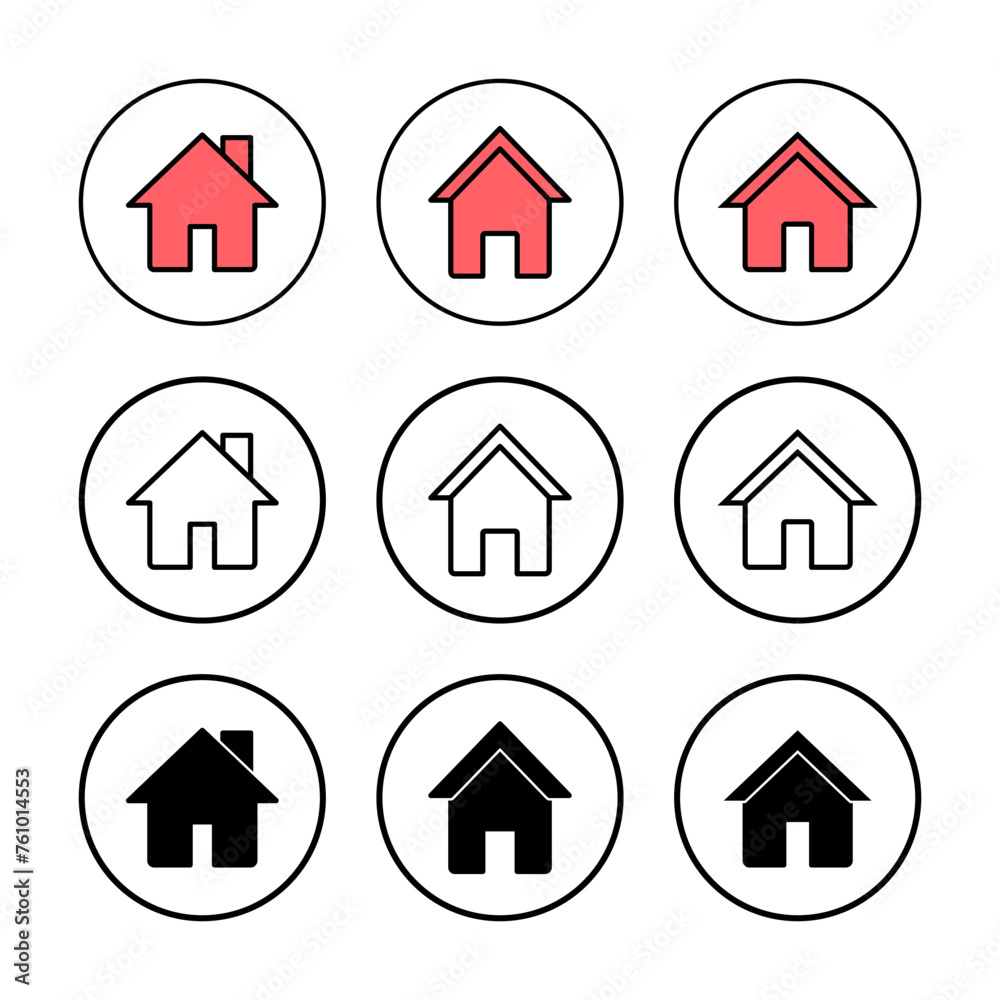 Home icon vector illustration. House sign and symbol Home icon vector illustration. House sign and symbol