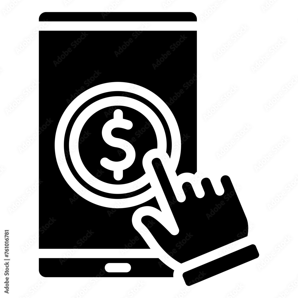 Pay Per Click glyph icon, related to digital marketing theme. use for modern concept, UI or UX kit, app and web development. Pay Per Click glyph icon, related to digital marketing theme. use for modern concept, UI or UX kit, app and web development.