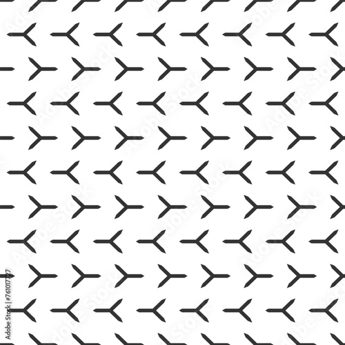 Vector geometric seamless pattern - monochrome repeating abstract background. Textile prints  stylized textures