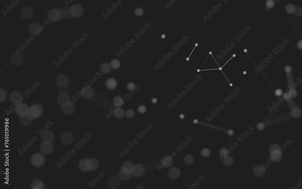 Abstract background. Molecules technology with polygonal shapes, connecting dots and lines. Connection structure. Big data visualization. Abstract background. Molecules technology with polygonal shapes, connecting dots and lines. Connection structure. Big data visualization.