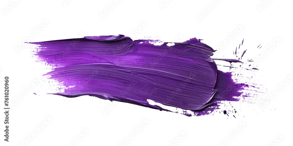Bold Purple Paint Brush Stroke Design