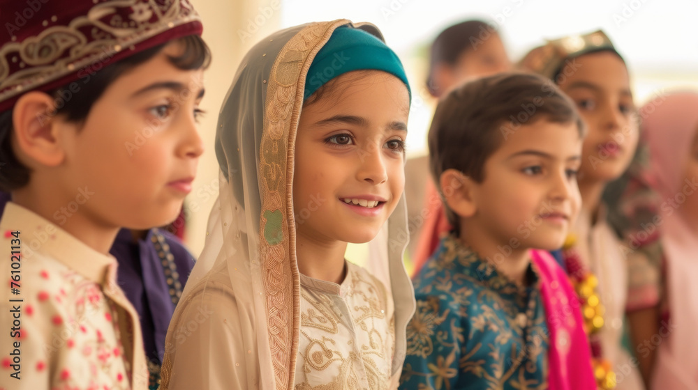 The buzz of excitement in the air as children eagerly await the arrival of Eid hoping for new clothes and gifts from their elders. The buzz of excitement in the air as children eagerly await the arrival of Eid hoping for new clothes and gifts from their elders.