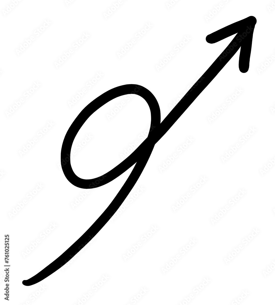 It is an arrow illustration drawn with black lines.
It is an arrow illustration drawn with black lines.