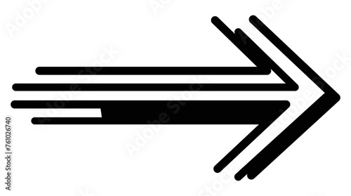 Minimalist right arrow in black outline only.