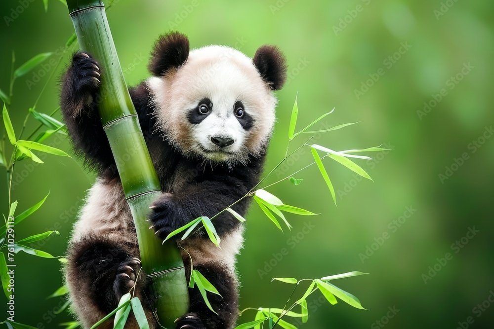 Fototapeta premium Panda in bamboo forest