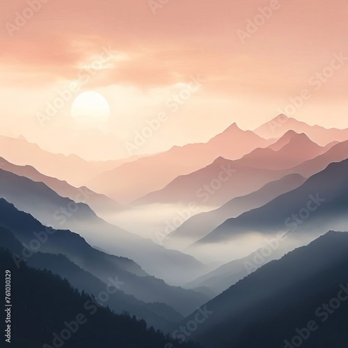 a mountain range partially covered by a blanket of cloud © law