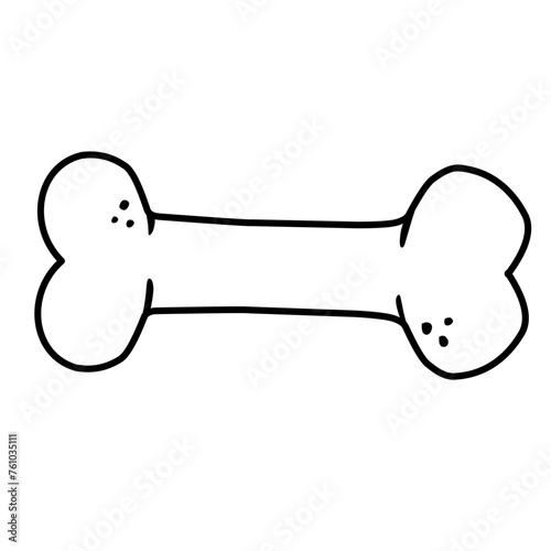 hand drawn dog bone outline