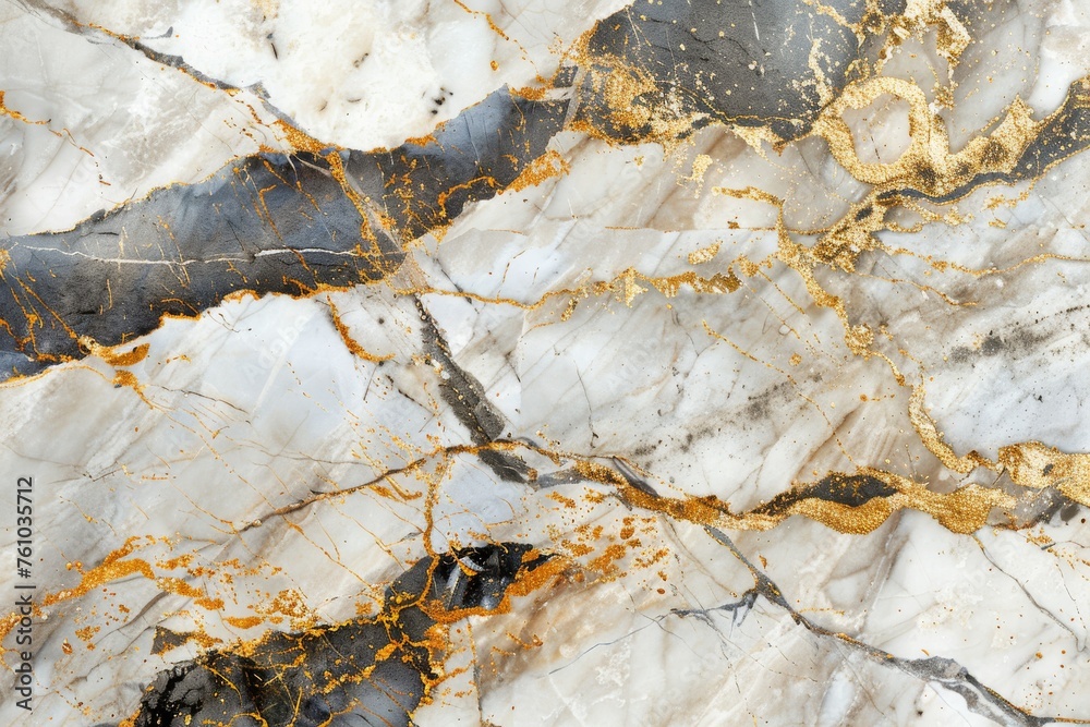 Marble texture with gold veins, luxurious background