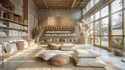 Modern Eco-Friendly Spa Interior with Natural Decor © lin