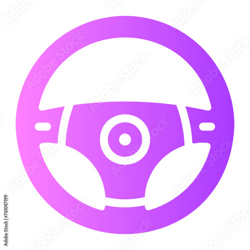 steering wheel Gradient icon