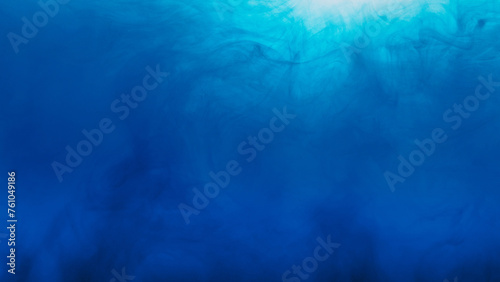 Color smoke ink water vapor floating blue mist