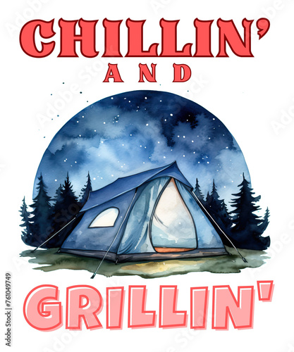 Chillin' & Grillin'. hiking and camping photo