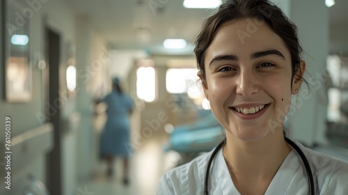 Portrait of a smiling nurse in a hospital 