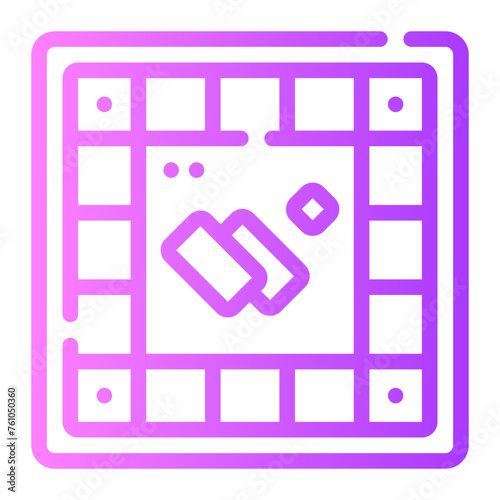 board game Line Gradient Icon