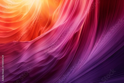 Vibrant Antelope Canyon Waves in Sunlight Illustration. Generative AI. 