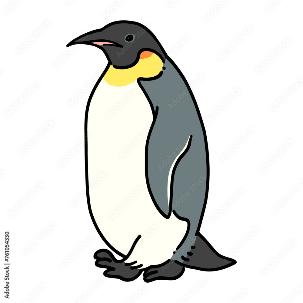 歩く皇帝ペンギンのイラスト 歩く皇帝ペンギンのイラスト