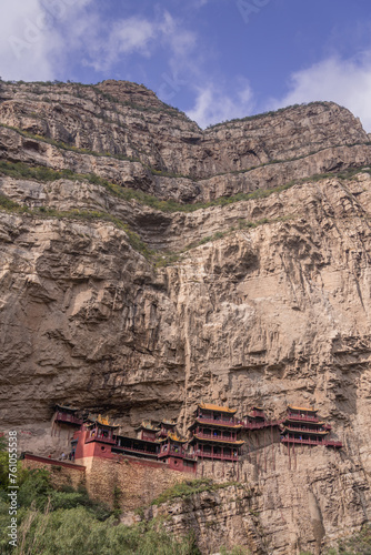 The Hanging Monastery Xuankong Si of Datong in China photo