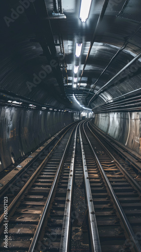 the subway goes inside the tunnel