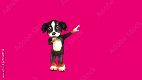 Fun Dog 3D Disco Dance series seamless loop