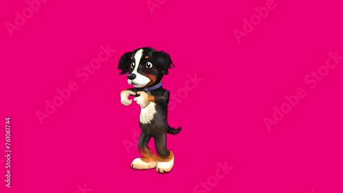 Fun Dog 3D Disco Dance series seamless loop