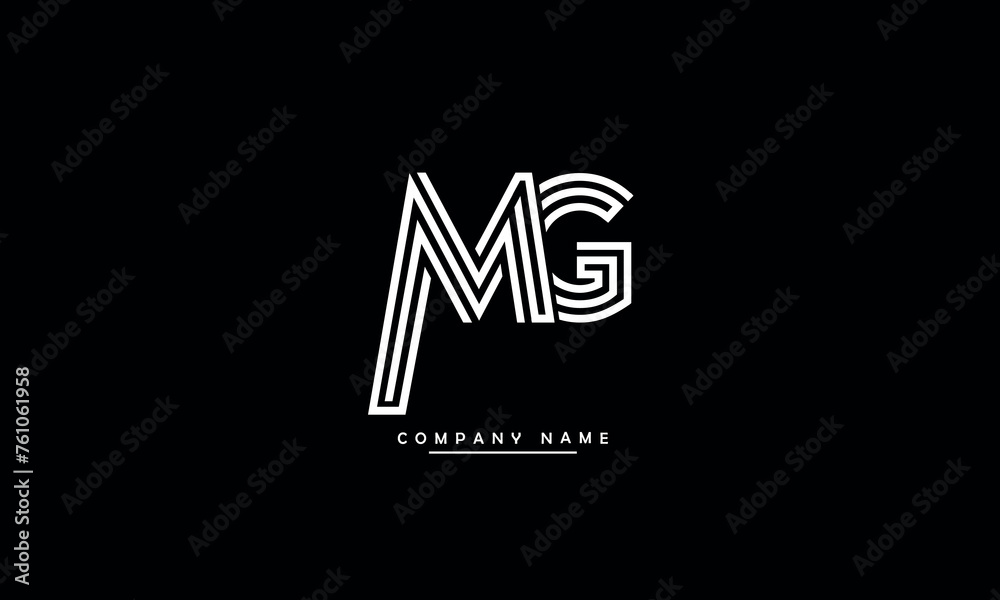 MG, GM, M, G Abstract Letters Logo Monogram