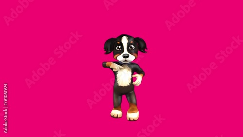 Fun Dog 3D Disco Dance series seamless loop