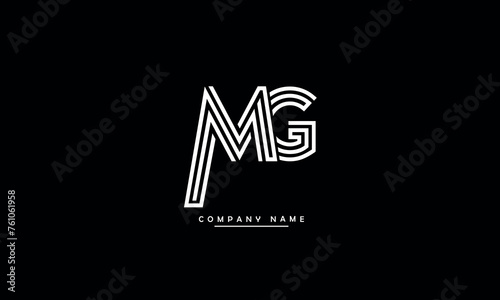 MG, GM, M, G Abstract Letters Logo Monogram