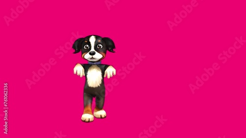 Fun Dog 3D Disco Dance series seamless loop