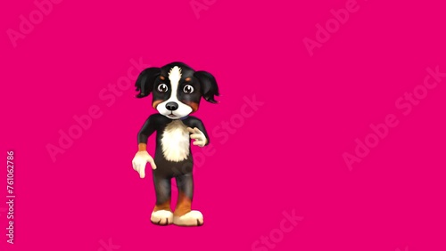Fun Dog 3D Disco Dance series seamless loop