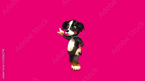 Fun Dog 3D Disco Dance series seamless loop