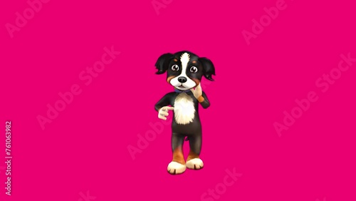 Fun Dog 3D Hiphop Dance series seamless loop