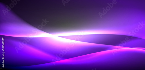 Neon-lit waves surge across background, mesmerizing dance of luminescence and motion. Dynamic backdrop captures essence of energy and modern aesthetics