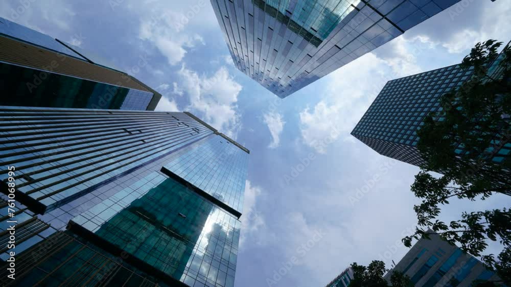 South korea seoul jongno-gu city building clear sky clouds