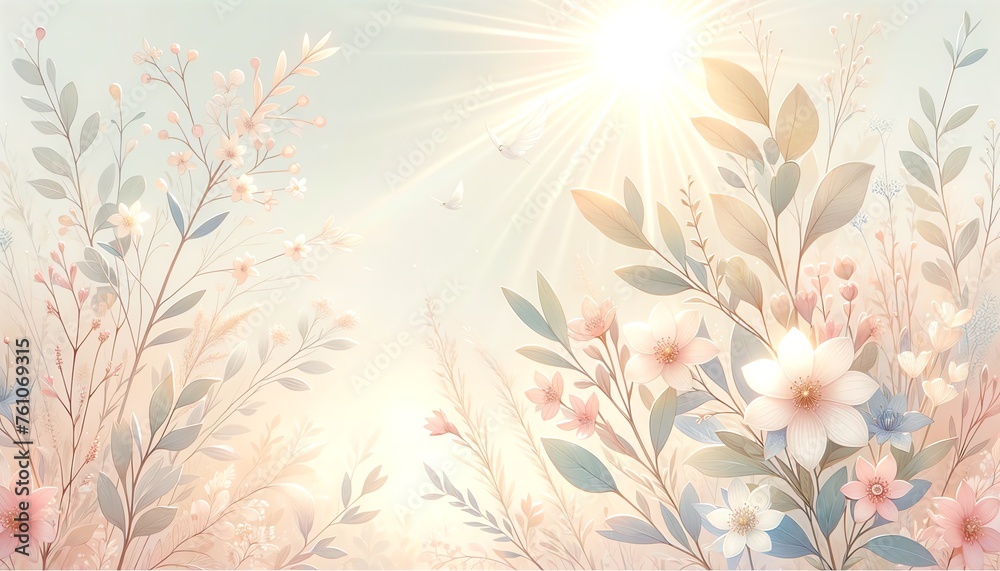 Illustration of Sunshine in Spring