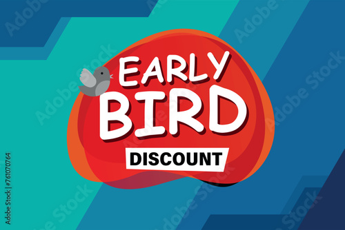 early bird discount poster banner graphic design icon logo sign symbol social media website coupon

