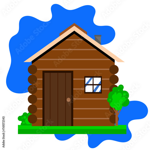 Wood house in the forest