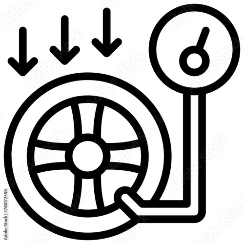 tire pressure icon.  Pressure Monitoring Icon