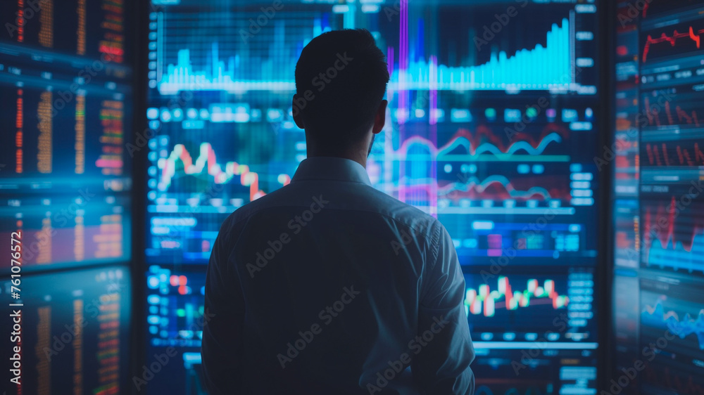 Businessman trader with Stock Market Graph Investment data. Businessman trader with Stock Market Graph Investment data.