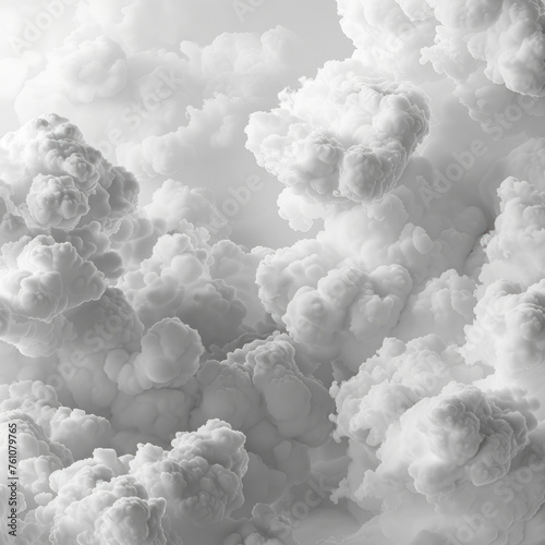 The image is a white background with a large cloud of white smoke