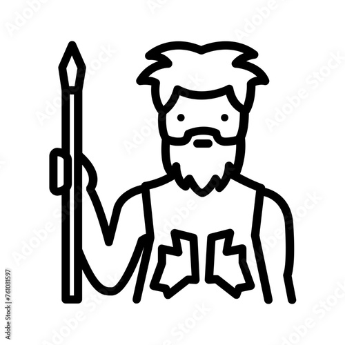 Vector black line icon icon for Hunter