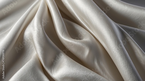 Close up detailed photo of fabric, showcasing the texture and pattern of a white fabric. ideal for background or fashion design graphic resource. Generative AI
