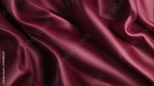 Close up detailed photo of fabric, showcasing the texture and pattern of a maroon fabric. ideal for background or fashion design graphic resource. Generative AI