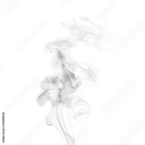 Realistic smoke or steam set isolated on white and transparent background