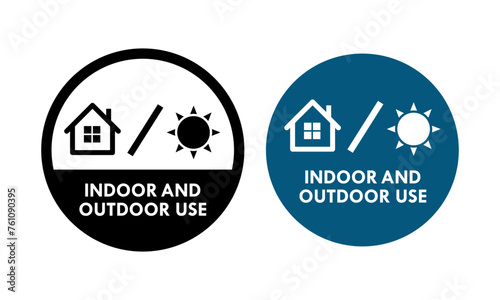 Indoor and outdoor use design badge template illustration