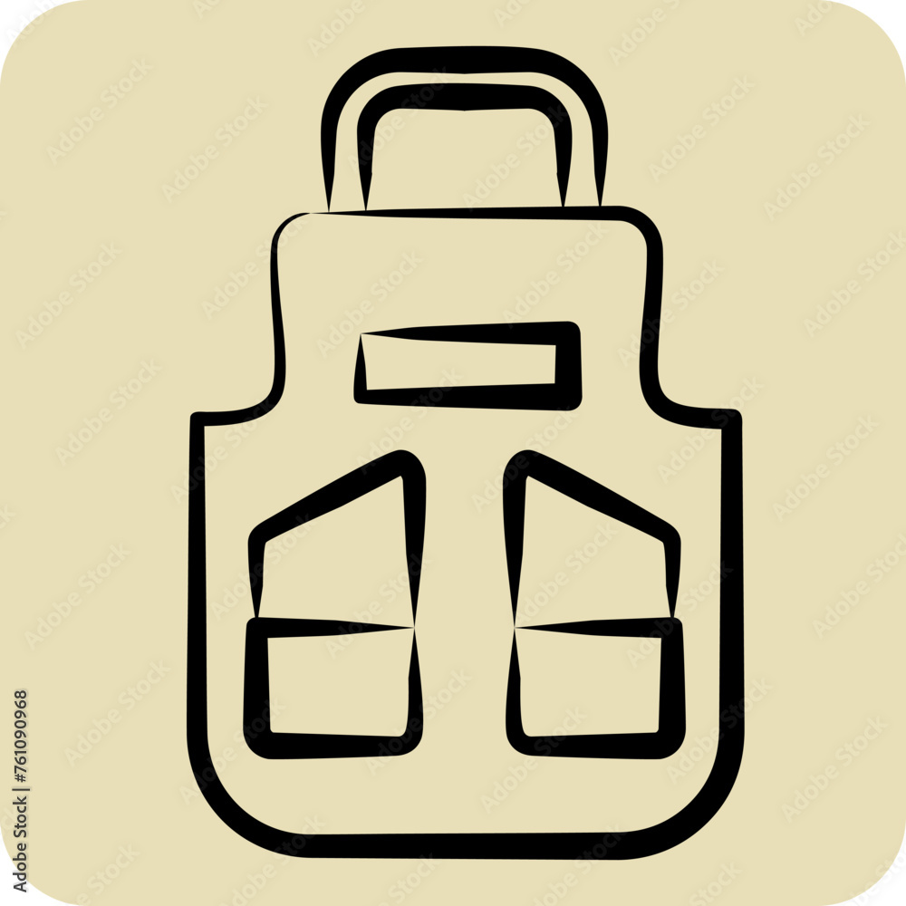 Icon Apron. related to Shoemaker symbol. hand drawn style. simple design editable. simple illustration Icon Apron. related to Shoemaker symbol. hand drawn style. simple design editable. simple illustration