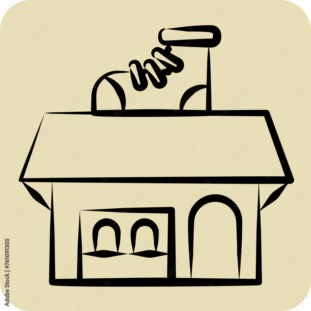 Icon Shoe Shop. related to Shoemaker symbol. hand drawn style. simple design editable. simple illustration Icon Shoe Shop. related to Shoemaker symbol. hand drawn style. simple design editable. simple illustration