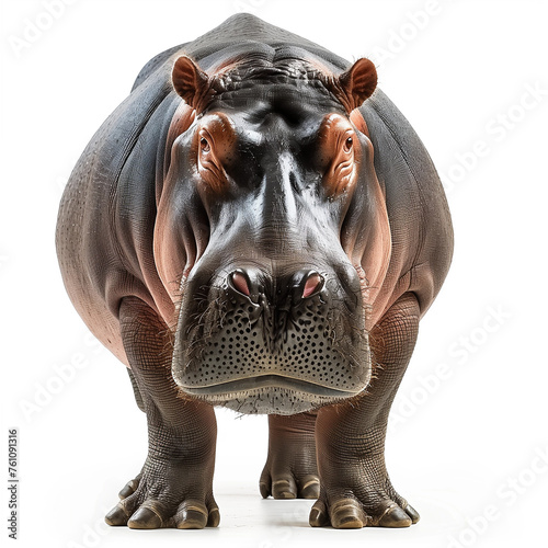 hippopotamus isolated on white background