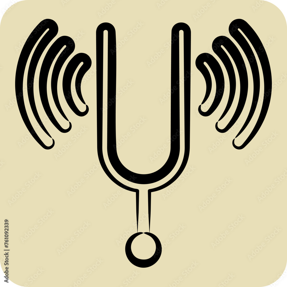 Icon Tuning Fork. related to Podcast symbol. glyph style. simple design editable. simple illustration Icon Tuning Fork. related to Podcast symbol. glyph style. simple design editable. simple illustration