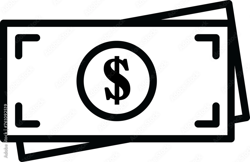 Cash Outline Icon, dollar notes icon. Cash Outline Icon and Dollar Notes Icon for Strategic Business Planning Cash Outline Icon, dollar notes icon. Cash Outline Icon and Dollar Notes Icon for Strategic Business Planning