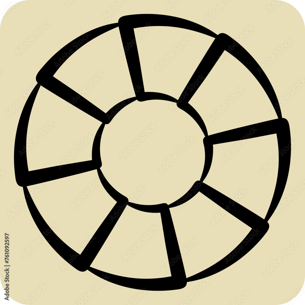 Icon Float. related to Ring symbol. hand drawn style. simple design editable. simple illustration Icon Float. related to Ring symbol. hand drawn style. simple design editable. simple illustration